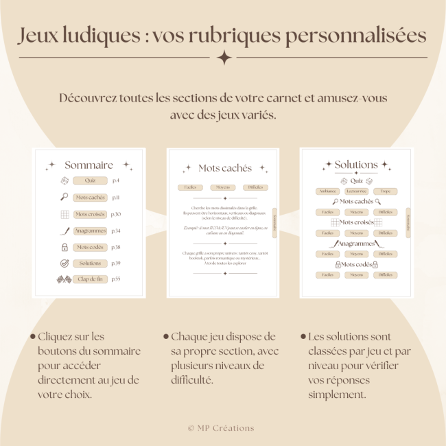 Carnet de jeux - Livresques