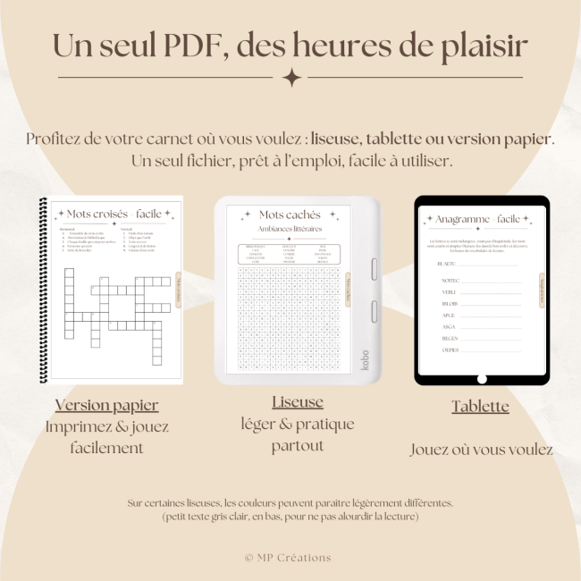 Carnet de jeux - Livresques