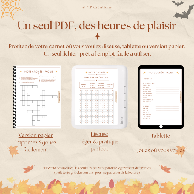 Carnet de jeux - Automnween